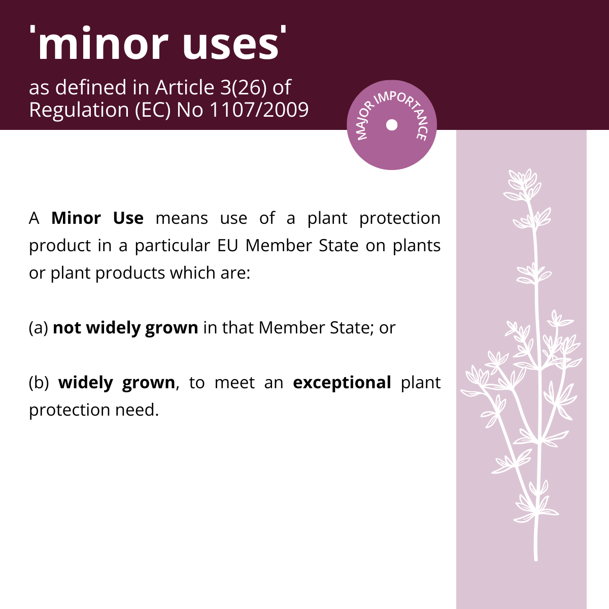 Minor use definition in Article 3(26) of Regulation EC